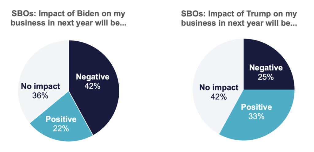 impact of Biden Trump on small business