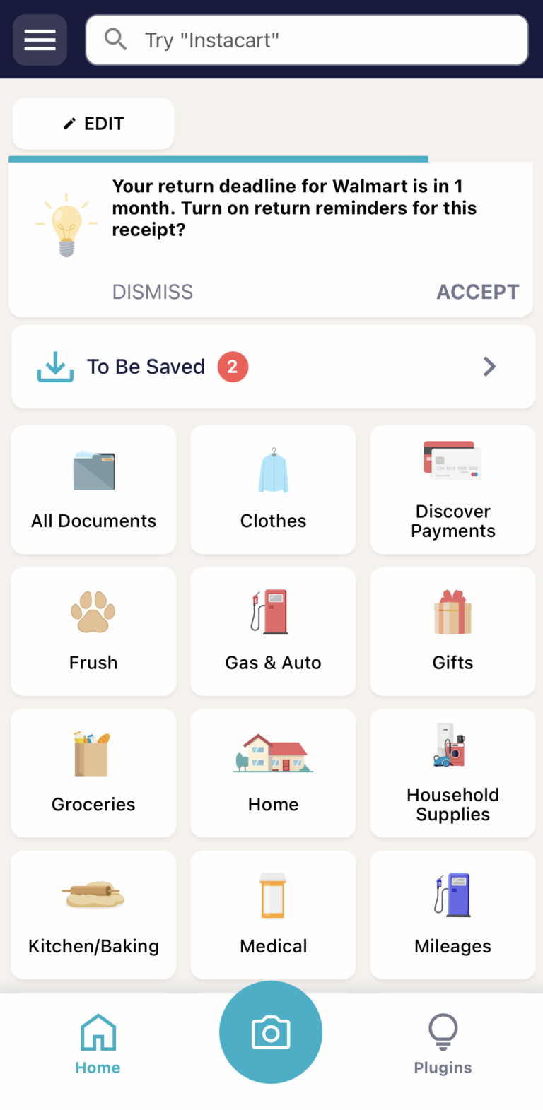 SimplyWise receipt app