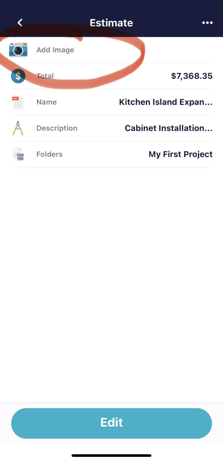 SimplyWise Cost Estimator Add Image